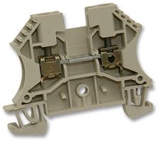 WEIDMULLER 102010 WDU4 DIN Rail Mount Terminal Block, 2 Ways, 26 AWG, 10 AWG, 4 mm², Screw, 32 A