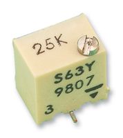 VISHAY TS63Y102KR10 Trimmer, Multi Turn, Cermet, Top Adjust, 1 kohm, Surface Mount, 15 Turns