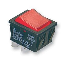 ARCOLECTRIC / BULGIN LIMITED C1553ATNAE Rocker Switch, Off-On, DPST, Illuminated, Panel Mount, Red, 1550 Series
