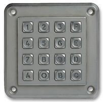 EAO S.16350.241 Keypad, S Series, 4 x 4, Matrix, Chromed Zinc, 5 mA, 5 V