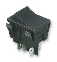 MULTICOMP MC33523-011-91 Rocker Switch, Off-On, DPDT, Non Illuminated, Panel Mount, Black, MC335