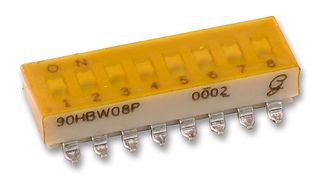 GRAYHILL 90HBW08PT DIP / SIP Switch, 8 Circuits, Slide, Surface Mount, SPST, 30 V, 100 mA