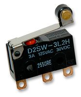 OMRON ELECTRONIC COMPONENTS D2SW-3L2H Microswitch, Snap Action, Roller Lever, SPDT, Solder, 3 A, 30 VDC