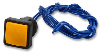 MULTICOMP PRO MCPAS6-D1-M1CES5-5 Industrial Pushbutton Switch, 13.6 mm, SPST, Off-(On), Square, Yellow