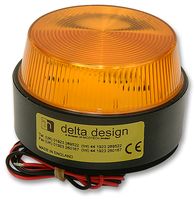 DELTA DESIGN LP1X12/1AMBER Beacon, Xenon, 1W, 12VDC, IP67