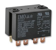 IMO PRECISION CONTROLS HY2A1230AC General Purpose Relay, HY Series, Power, Non Latching, DPST-NO, 240 VAC, 25 A