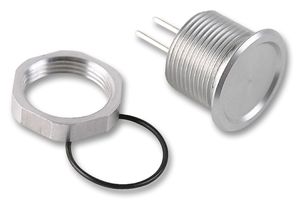 SCHURTER 1241.2411.8 Vandal Resistant Switch, PSE Series, 16.2 mm, SPST-NO, Off-(On), Flush, Natural