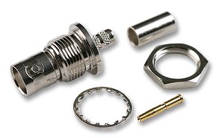 AMPHENOL RF B6721A1-NT3G-1-50 RF / Coaxial Connector, BNC Coaxial, Straight Bulkhead Jack, Crimp, 50 ohm