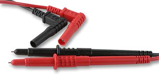 SILVERTRONIC 129246 Test Lead Set, Test Tip Probe, 4mm Banana Plug, Shrouded, 1 kV, 20 A, Black, Red, 1.25 m