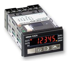 OMRON INDUSTRIAL AUTOMATION K3GN-1001A Digital Panel Meter, 1/32 DIN, 5 Digits, DC Current / DC Voltage, 2 Relay Output