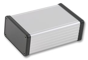 HAMMOND 1455K1202 Metal Enclosure, 1455 Series, Extruded With Plastic End Panels, Small, Extruded Aluminium, 43 mm
