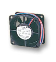 EBM-PAPST 612NGM DC Axial Fan, 12 V, Square, 60 mm, 25 mm, Sleeve Bearing, 20.6 CFM