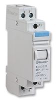 FINDER 22.23.9.012.4000 Power Relay, Non Latching, SPST-NO, SPST-NC, 12 VDC, 20 A, 22 Series, DIN Rail, DC