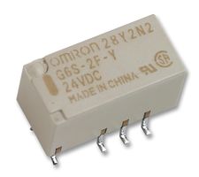 OMRON ELECTRONIC COMPONENTS G6S-2FY DC24 Signal Relay, 24 VDC, DPDT, 2 A, G6S Series, Surface Mount, Non Latching