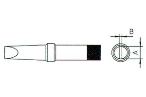 WELLER PT-B8 Soldering Iron Tip, Chisel, 2.4 mm