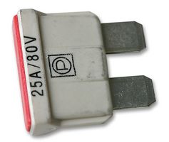 LITTELFUSE 166.7000.5252 Fuse, Automotive, Time Delay, 25 A, 80 V, 19mm x 5mm x 13.2mm, FKS ATO Series