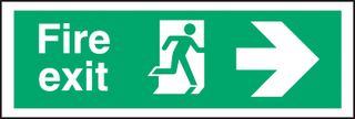 BRADY S104FE/R SIGN, FIRE EXIT, ARROW RIGHT, 150X450