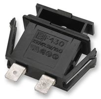 BULGIN LIMITED FX0430/63 Fuseholder, Panel Mount, Snap Fit, 250V, 10A, 5 x 20mm, 6.3 Series Tabs, Captive Draw, Black, PC3