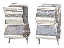 EATON BUSSMANN 1A3400-09 Fuseholder, Clip, 13/32", Solder, Through Hole, Bronze, Bright Tin Plated, End Stops