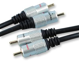 MULTICOMP PRO JR9502/3M Audio / Video Cable Assembly, Phono (RCA) Plug, x 2, Phono (RCA) Plug, x 2, 9.8 ft, 3 m, Black
