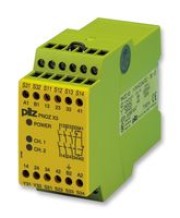 PILZ 774314 Safety Relay, 24 VDC, 3PST-NO, PNOZ X3 Series, DIN Rail, 8 A, Screw