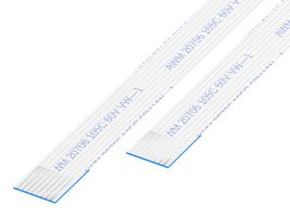 GCT 05-08-A-0304-A-4-06-4-T FFC / FPC Cable, 8 Core, 0.5 mm, Same Sided Contacts, 12 ", 304 mm, White