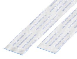 GCT 05-33-A-0254-A-4-06-4-T FFC / FPC Cable, 33 Core, 0.5 mm, Same Sided Contacts, 10 ", 254 mm, White
