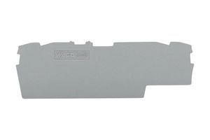 WAGO 2002-1891 Accessory, Grey, Wago TOPJOB S 2002 Series Rail Mount Terminal Blocks, End and Intermediate Plate