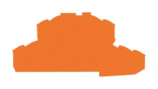 WAGO 2002-2492 Accessory, Orange, Wago TOPJOB S 2002 Series Rail Mount Terminal Blocks, End and Intermediate Plate