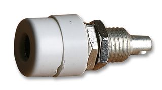 HIRSCHMANN TEST AND MEASUREMENT 930176107 Banana Test Connector, Socket, Screw Mount, 32 A, 60 V, Nickel Plated Contacts, White