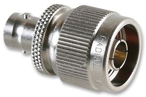 RADIALL R191421000 RF / Coaxial Adapter, BNC, Jack, N, Plug, Straight Adapter, 50 ohm