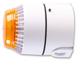 FULLEON 640012FULL-0187X Beacon / Sounder, Flashni, Orange, White, Flashing, 93mm Dia., 2 Tone, 101dB, 24VDC, IP65