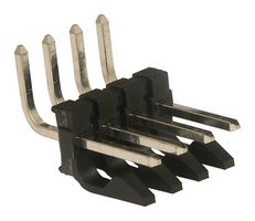 MOLEX 26-48-1046 Pin Header, Wire-to-Board, 3.96 mm, 1 Rows, 4 Contacts, Through Hole Right Angle