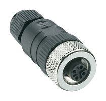 LUMBERG AUTOMATION RKC 4/9 Sensor Connector, RKC Series, M12, Female, 4 Positions, Screw Socket, Straight Cable Mount