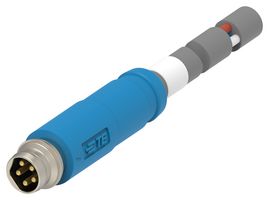 TE CONNECTIVITY T4051170405-025 Sensor Cable, B Coded, M8 Plug, Free End, 5 Positions, 2.5 m, 8.2 ft, T405 Series