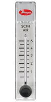 DWYER RMA-2-SSV Air Flowmeter, SS Valve, 0.1 to 1 SCFH, 100 psi, 4 % Accuracy, 1/8" FNPT, RATE-MASTER RMA Series