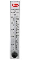 DWYER RMB-52-SSV Air Flowmeter, SS Valve, 5 to 50 SCFH, 100 psi, 3 % Accuracy, 1/4" FNPT, RATE-MASTER RMB Series