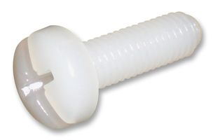 DURATOOL D00689 Screw, Pan Head Slotted, M3, Nylon, 16 mm Length