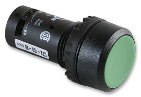 ABB 1SFA619101R1022 Industrial Pushbutton Switch, CP1 Series, 22.3 mm, DPST-NO, Maintained, Flush, Green