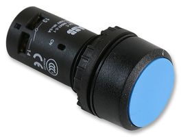 ABB 1SFA619101R1024 Industrial Pushbutton Switch, CP1 Series, 22.3 mm, DPST-NO, Momentary, Flush, Blue
