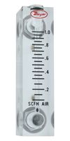 DWYER VFA-1-BV Air Flowmeter, 0.1SCFH to 1SCFH, 5%, 3.175mm, 6.9bar, VF Series Flow Meter, Brass Valve