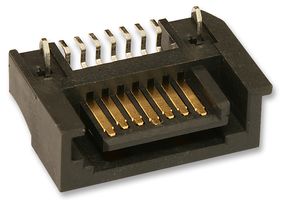 MOLEX 47080-4001 I/O Connector, 7 Contacts, Plug, SATA, Surface Mount, 47080, PCB Mount