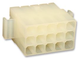 MOLEX 19-09-1151 Connector Housing, Natural, Standard .093" 1991 Series, Receptacle, 15 Ways, 6.3 mm