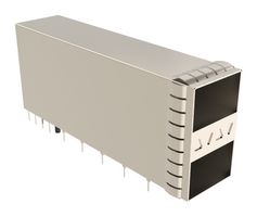 AMPHENOL COMMUNICATIONS SOLUTIONS UE864G162040361 I/O Connector, SFP, 40 Position, with Light Pipe, Press-Fit