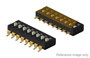 MULTICOMP PRO MP-DM-04-V DIP / SIP Switch, 4 Circuits, Raised Slide, Surface Mount, SPST-NO, 24 V, 25 mA