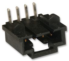 MOLEX 70555-0003 Pin Header, Wire-to-Board, 2.54 mm, 1 Rows, 4 Contacts, Through Hole Right Angle, SL 70555 Series