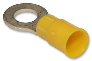 MOLEX 190700133 Ring Tongue Terminal, M6, 1/4", 10 AWG, 5 mm², InsulKrimp 19070, Yellow