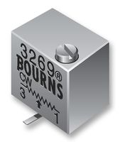 BOURNS 3269W-1-501LF Trimmer, Multi Turn, Cermet, Top Adjust, 500 ohm, Surface Mount, 12 Turns