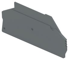 TE CONNECTIVITY - ENTRELEC 1SNK708912R0000 Accessory, Polyamide, Dark Gray, Entrelec SNK Series Screw Clamp Terminal Blocks, End Section Cover