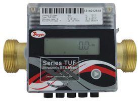 DWYER TUF-320-BN Ultrasonic Energy Meter, 0.5 to 53 GPM, 232 psi, 2% Accuracy, 24 VDC, 1-1/4" NPT, TUF Series